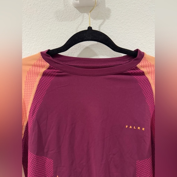 Falke Women’s Ergonomic Sport System Long Sleeve Running Purple Orange Shirt L - Picture 5 of 16